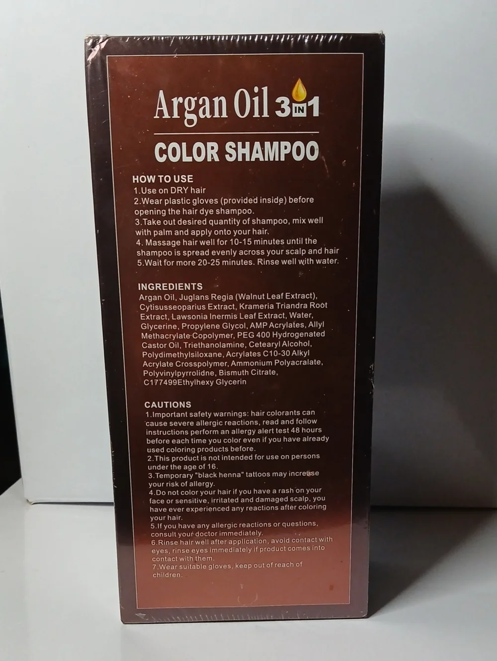 New Sealed Box Jingdaibury Argon Oil 3 In 1 Color Shampoo Shade Silver - Grey